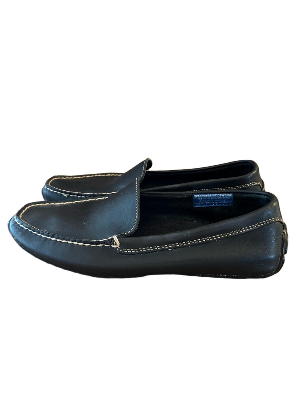 Rockport Fast Approach Black Washable Leather Driving Loafers 8.5